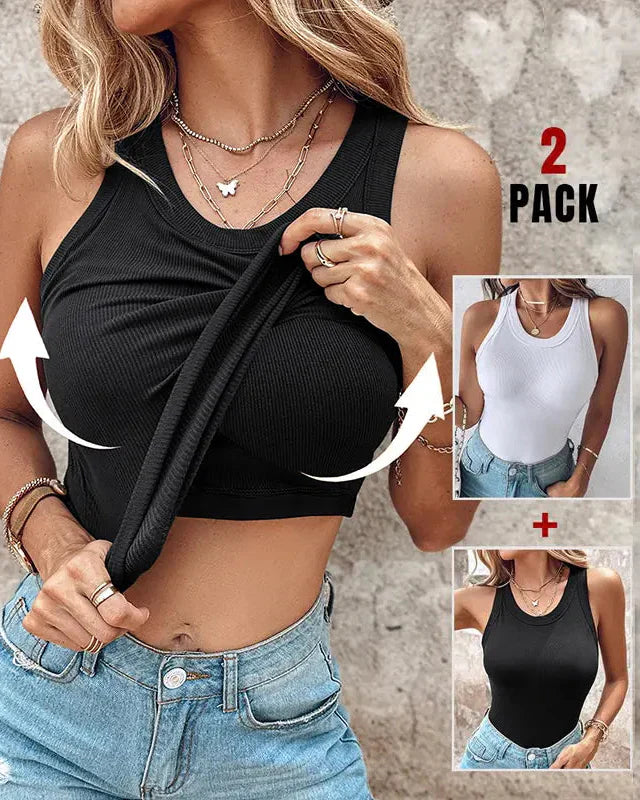 DASHA - Comfort Built-In Bra Tank Top (Pack of 2)