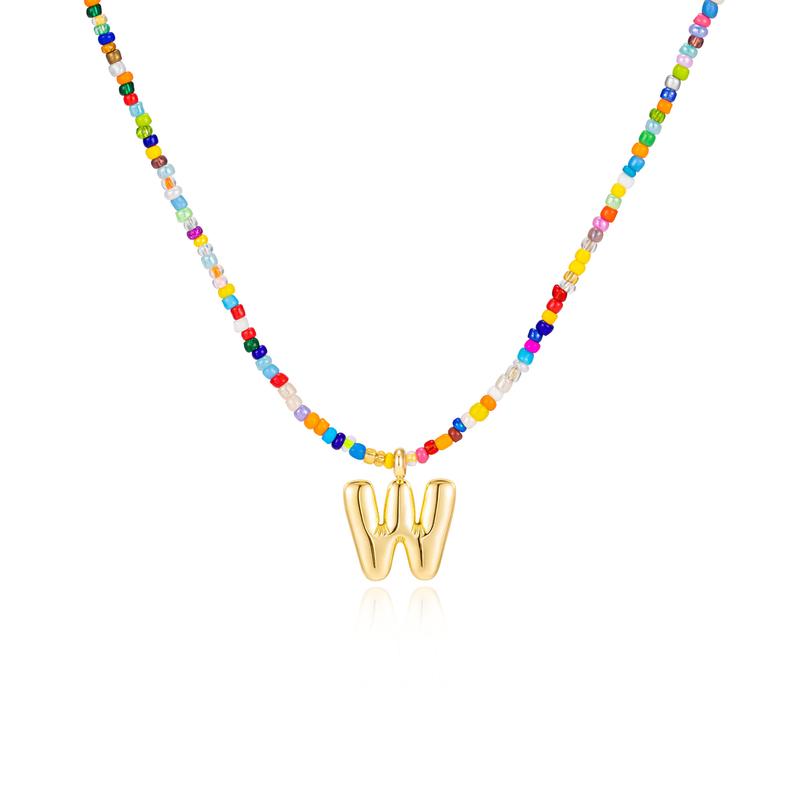 MACY - Colorful Bubble Letter Necklace