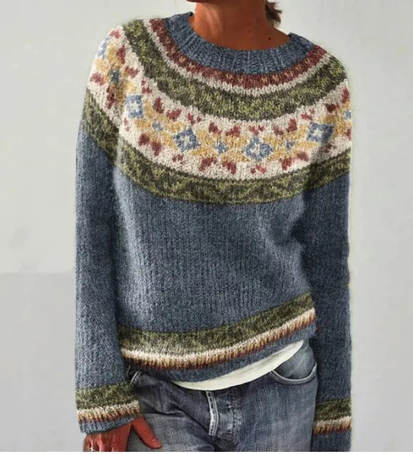 SINEAD - Cosy Yoke Knit Sweater