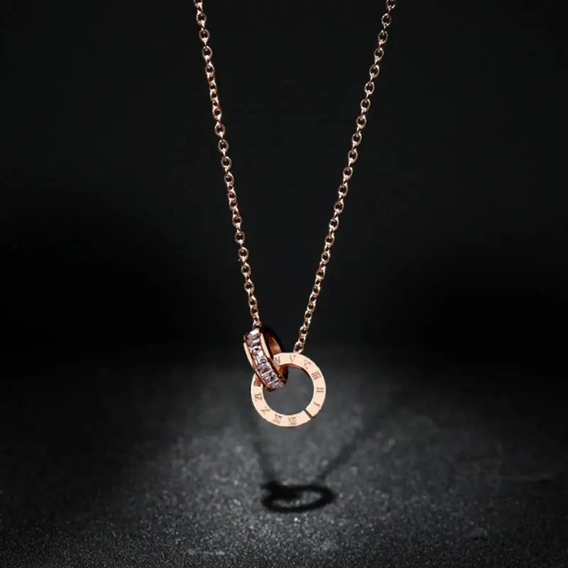 CYNTHIA – Roman Numeral Charm Necklace