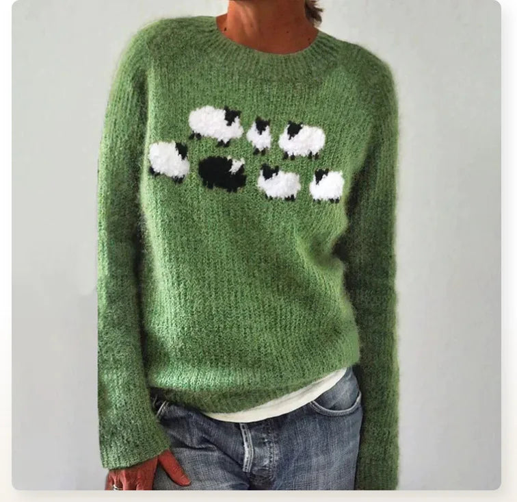 SINEAD - Cosy Yoke Knit Sweater
