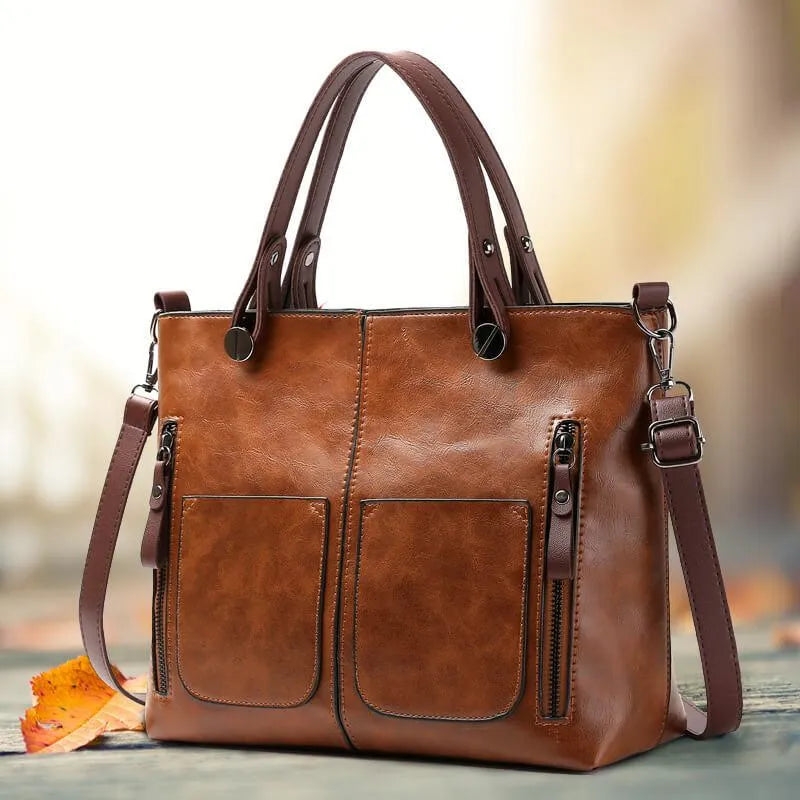 LIVIA - Classic Leather Handbag