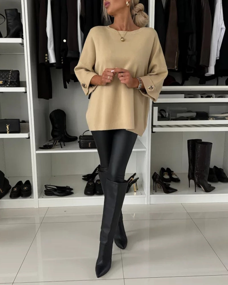 LOTTIE - Cosy Buttoned Pullover