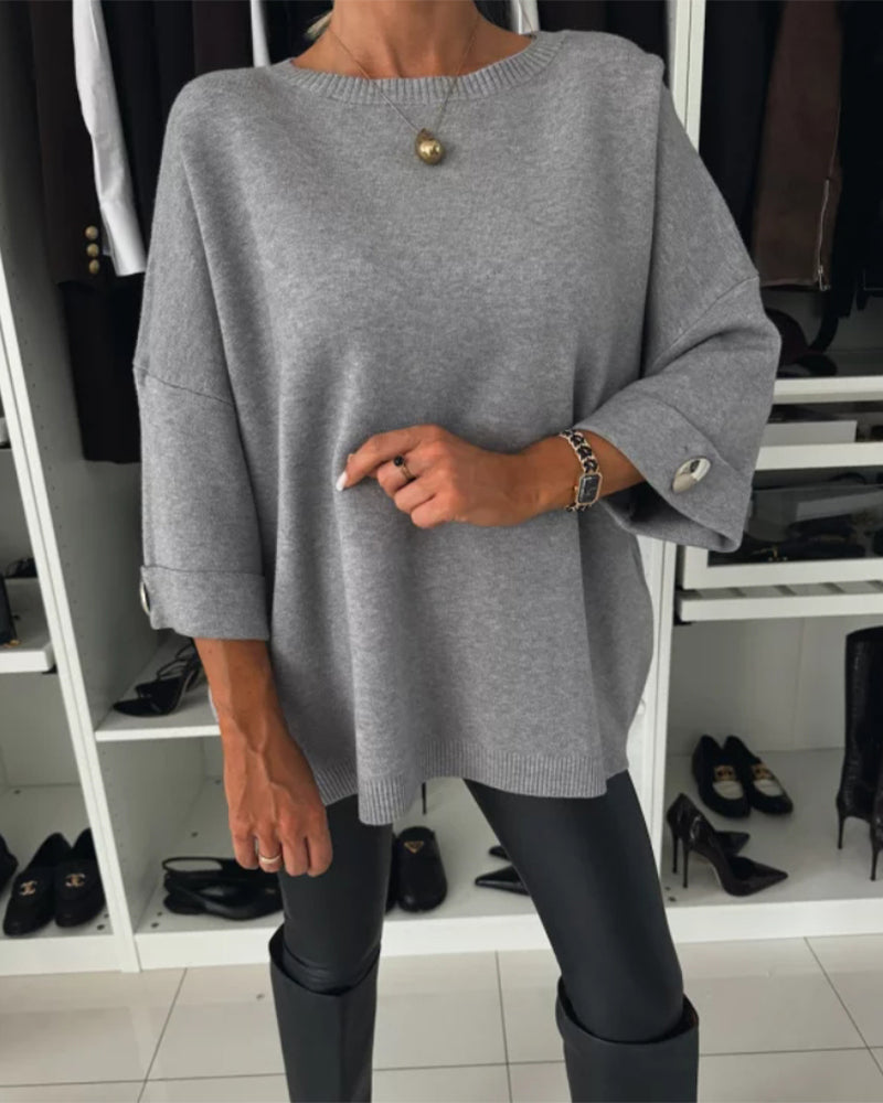 LOTTIE - Cosy Buttoned Pullover