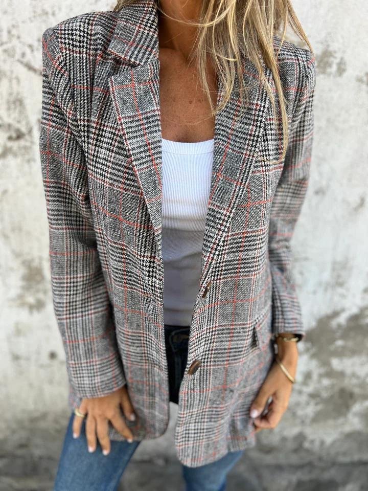 LUCINDA | Classic Plaid Winter Blazer