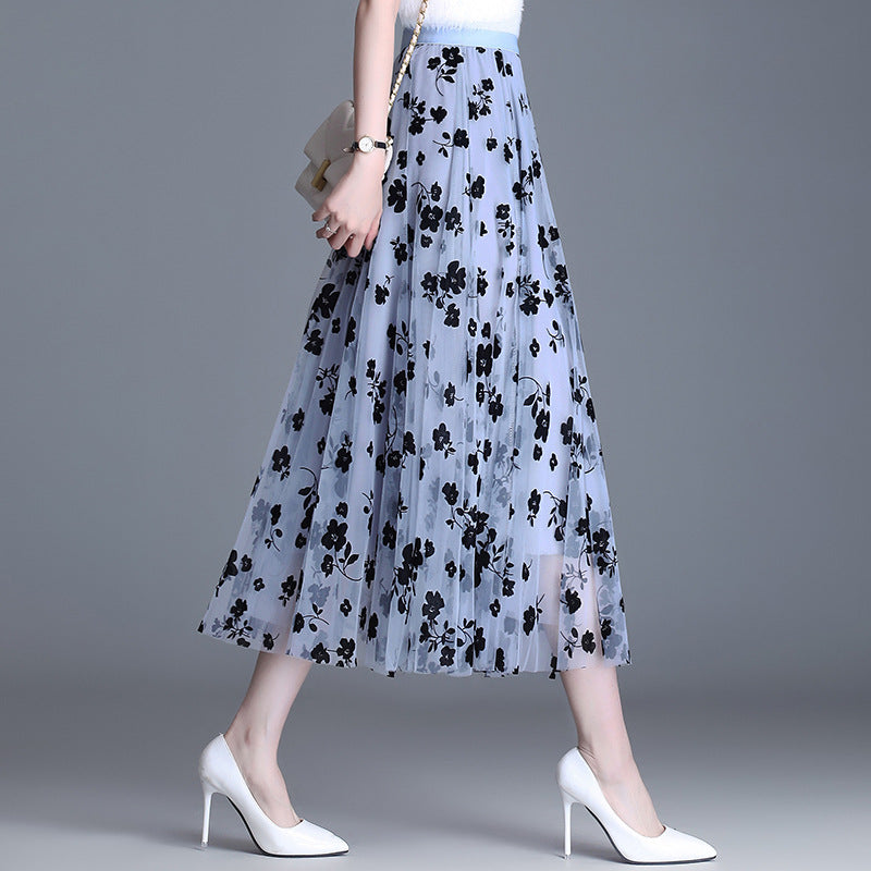 ADELINE – Chic Floral Midi Skirt