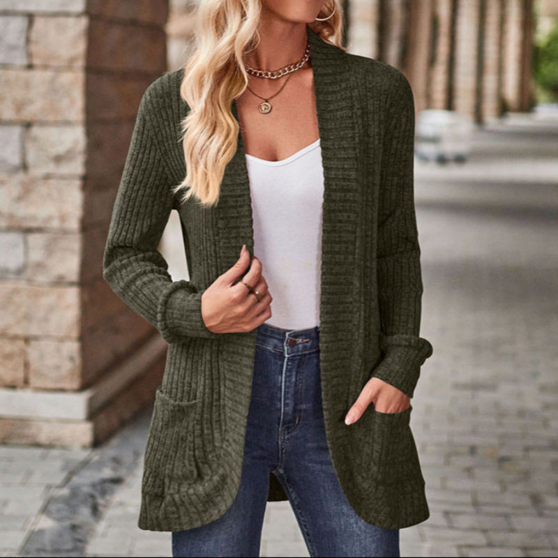 LUCILLE - Cozy Lightweight Long-Sleeve Open Front Cardigan