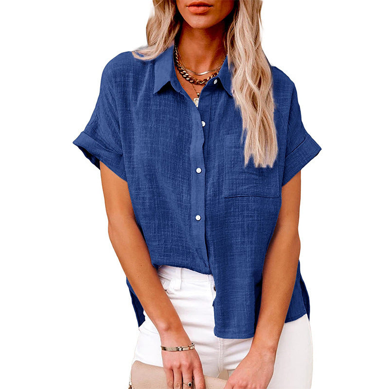 AUDRINE – Comfy Casual Button-Up Blouse