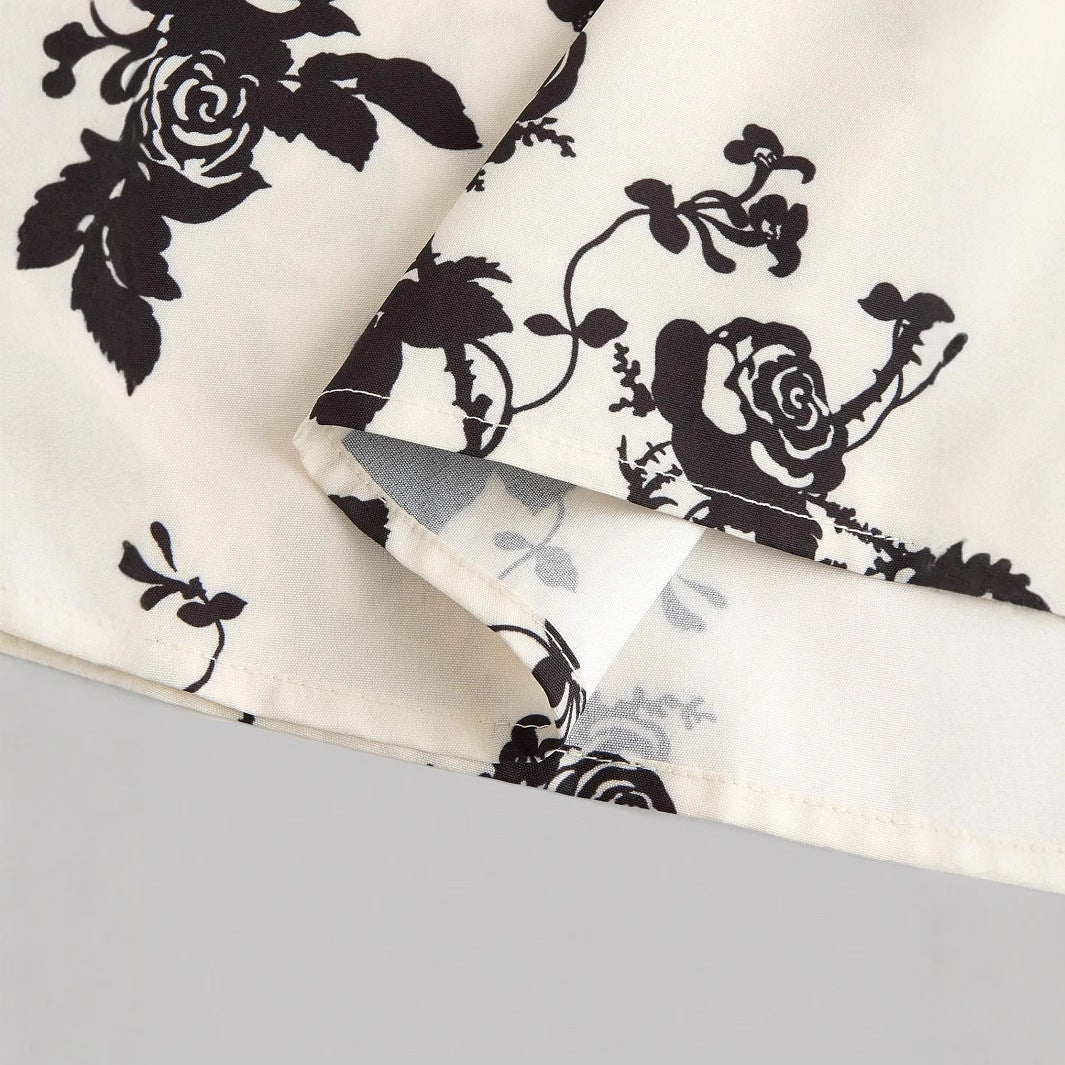 DAHLIANA - Elegant Summer Floral Tie-Shoulder Sundress