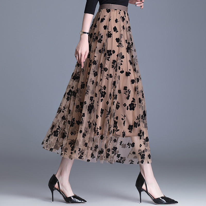 ADELINE – Chic Floral Midi Skirt