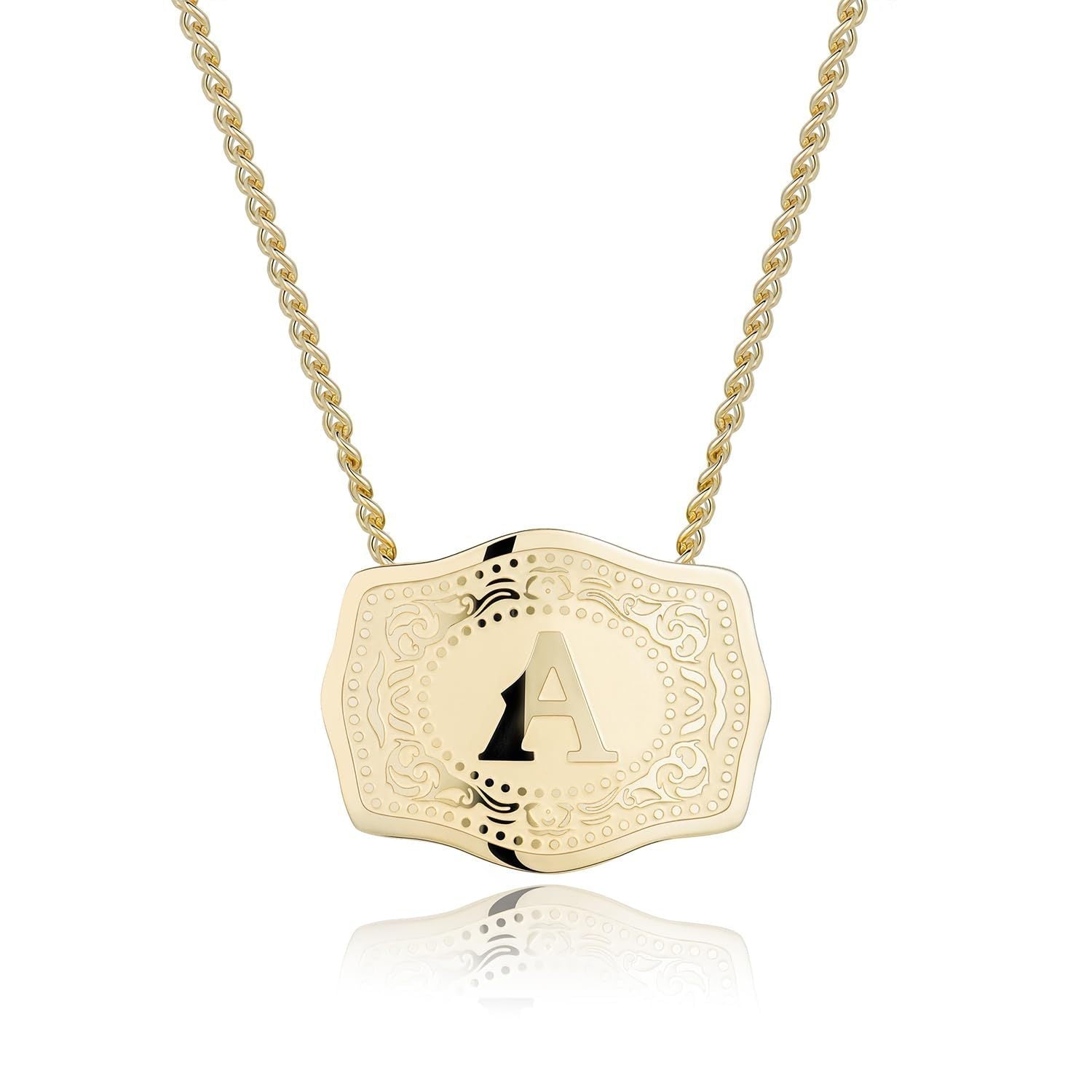 CINDY - Sleek Initial Letter Pendant Necklace