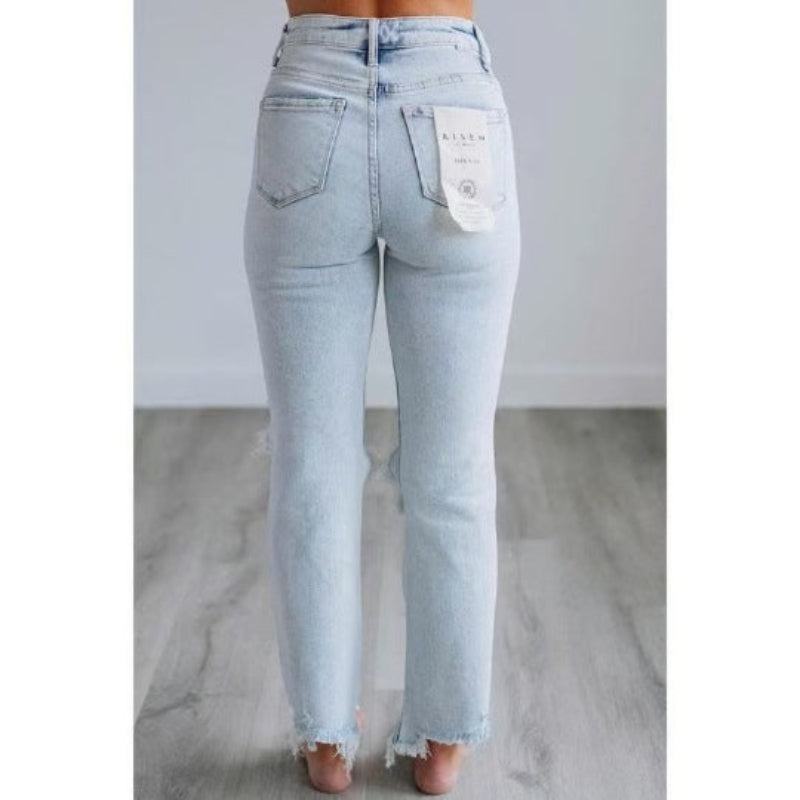 TALA – Casual Washed Slim-Fit Ripped Jeans