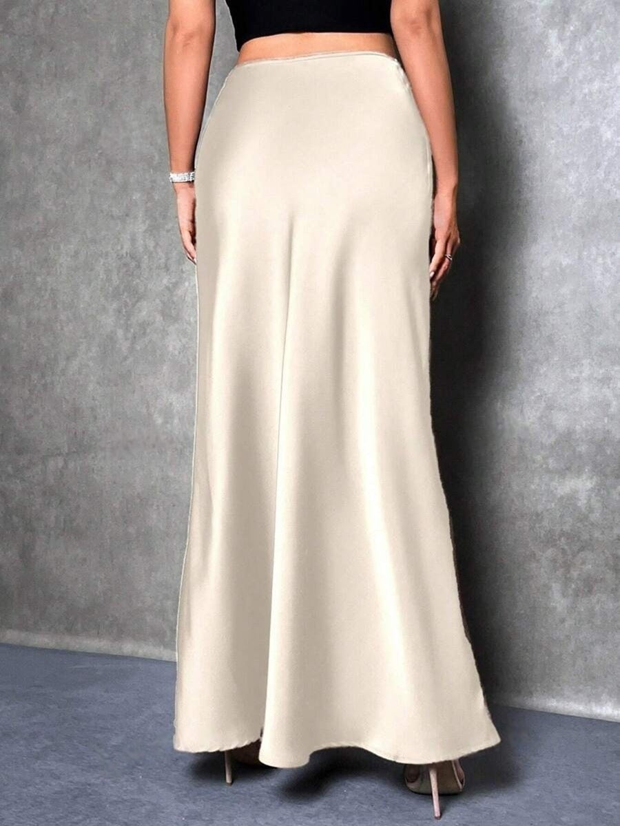 FIONA - Satin High-Waist Skirt