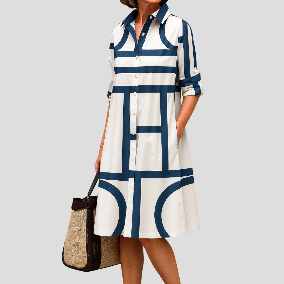 Julia - Elegant Midi Dress for an Effortless Style