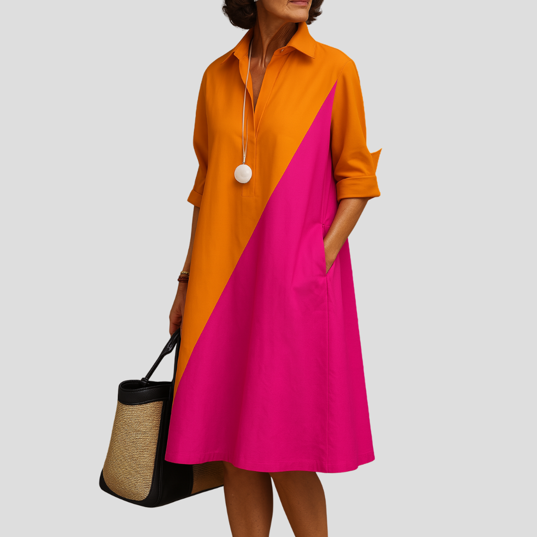 Helene - Elegant Midi Dress for Effortless Refinement