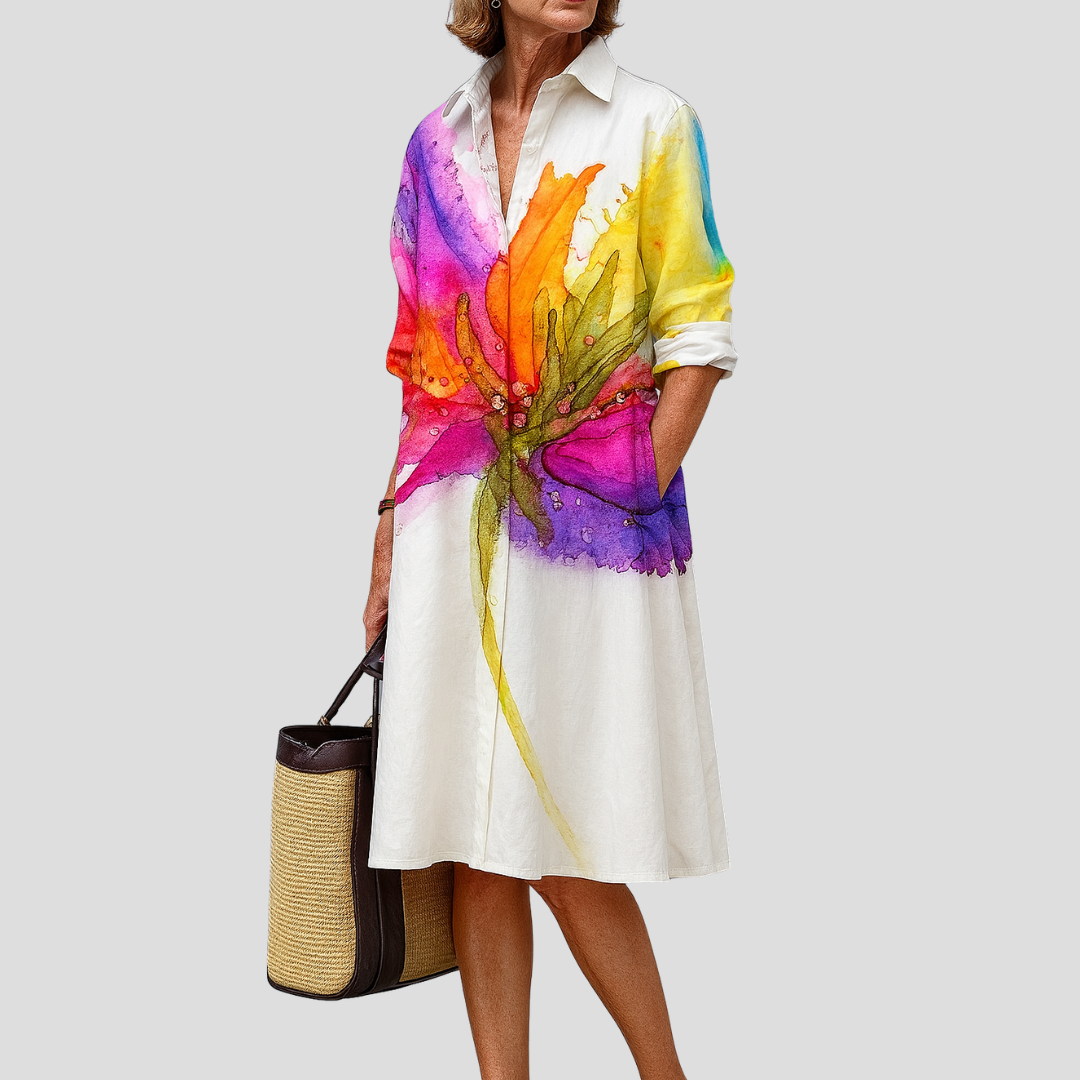 Doris - Luxe Midi Dress for Effortless Summer Comfort