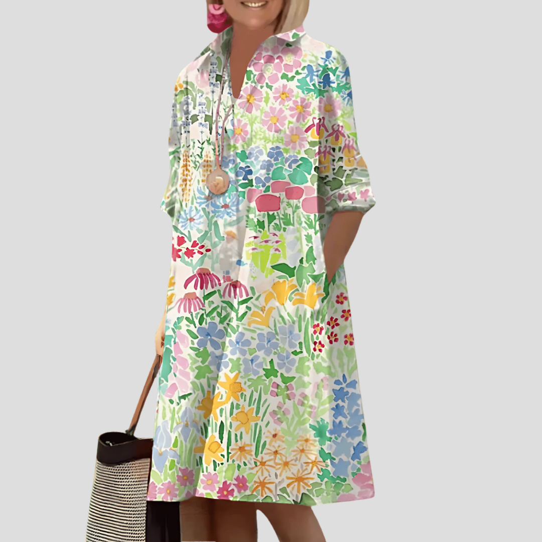 Nadine - Luxury Floral Summer Dress for Effortless Style