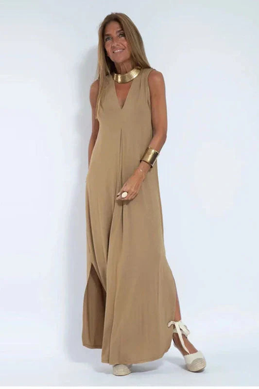 CLARA -Stylish Maxi Dress with Free Cardigan