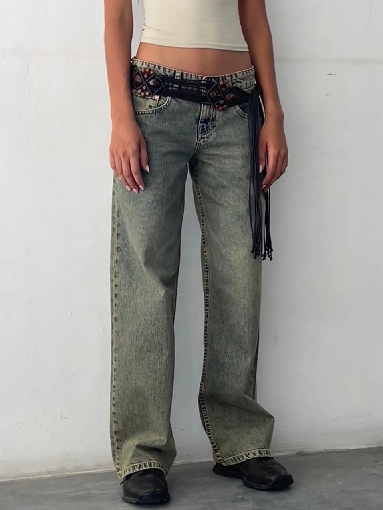 SYLVAINE – Vintage Casual Baggy Jeans
