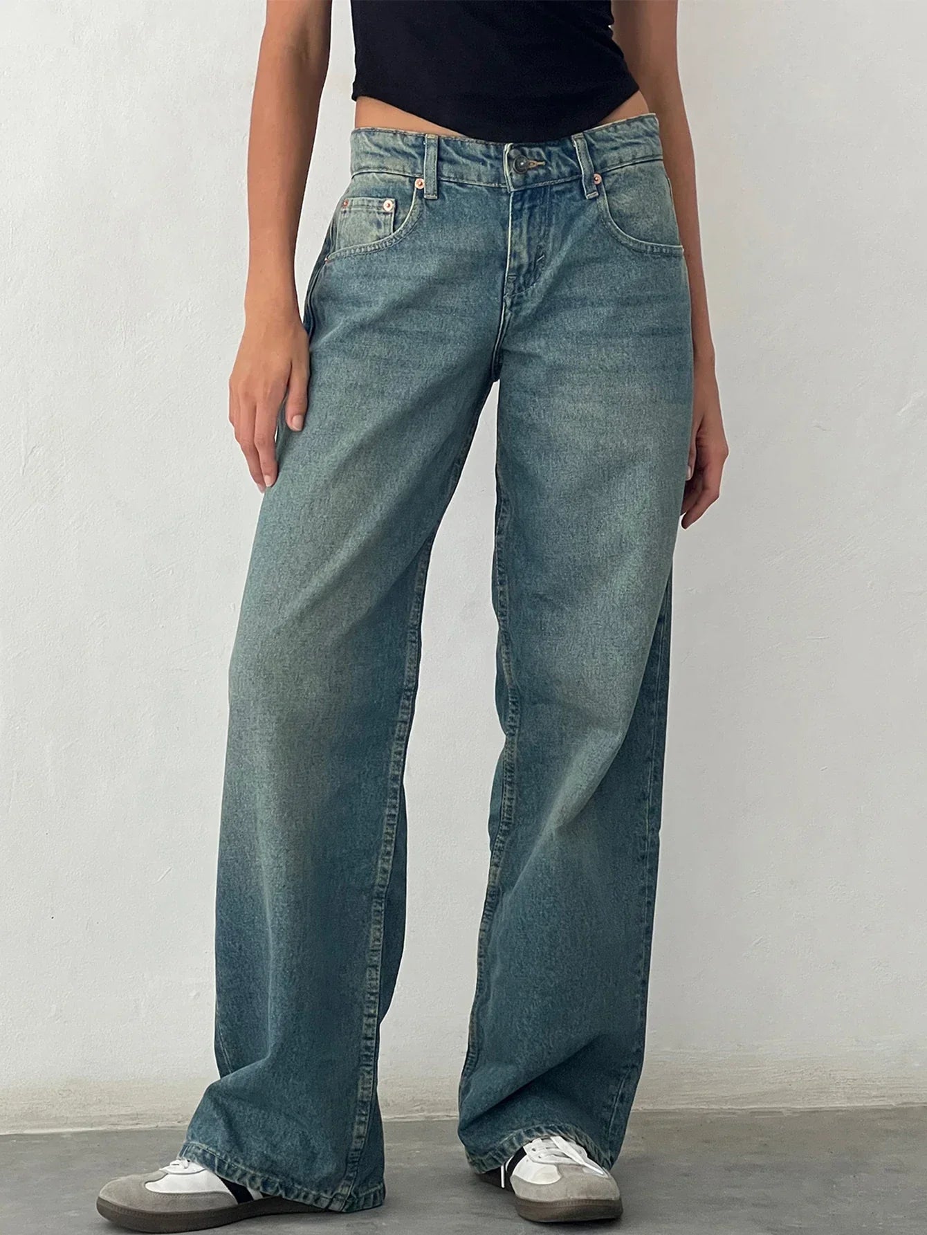SYLVAINE – Vintage Casual Baggy Jeans