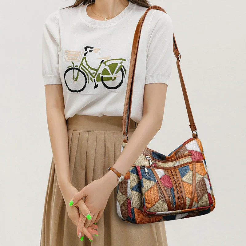 ROSELINE – Chic Vintage Leather Bag