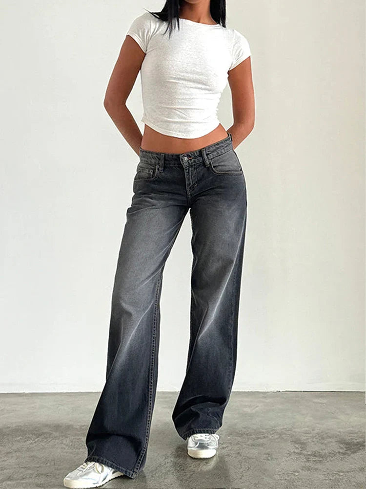 SYLVAINE – Vintage Casual Baggy Jeans