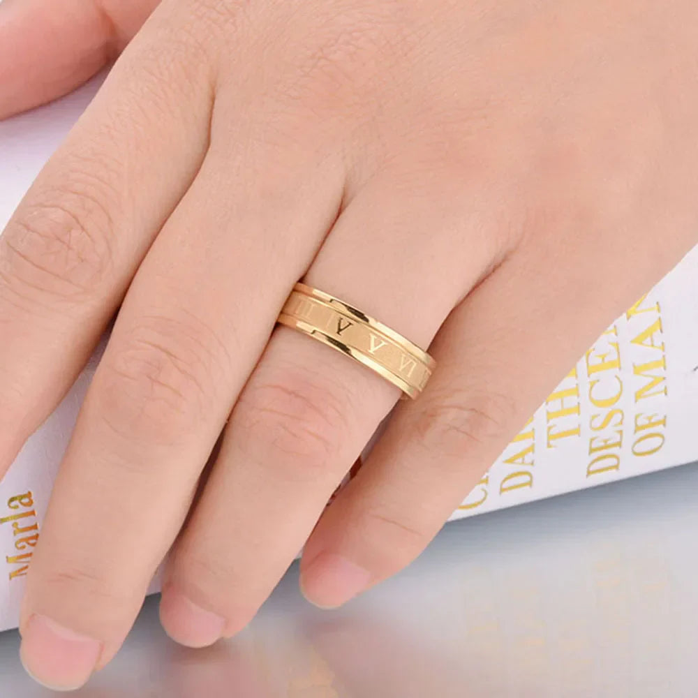 NOELLE – Modern Roman Numeral Ring