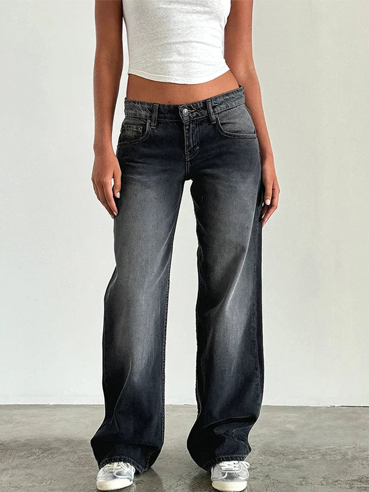 SYLVAINE – Vintage Casual Baggy Jeans