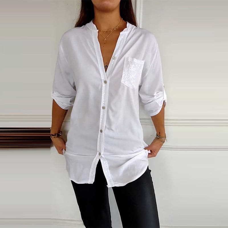DANICA -  Sequin Detailed Blouse