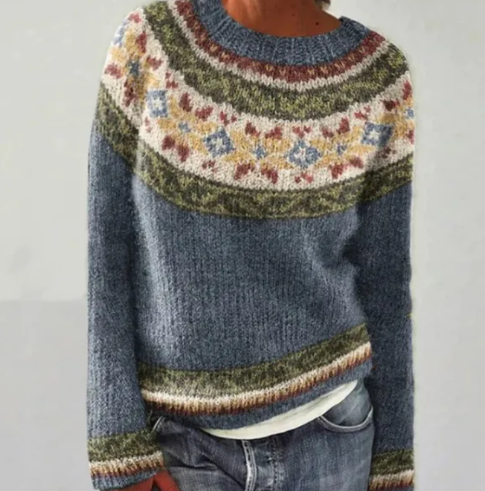 SINEAD - Cosy Yoke Knit Sweater