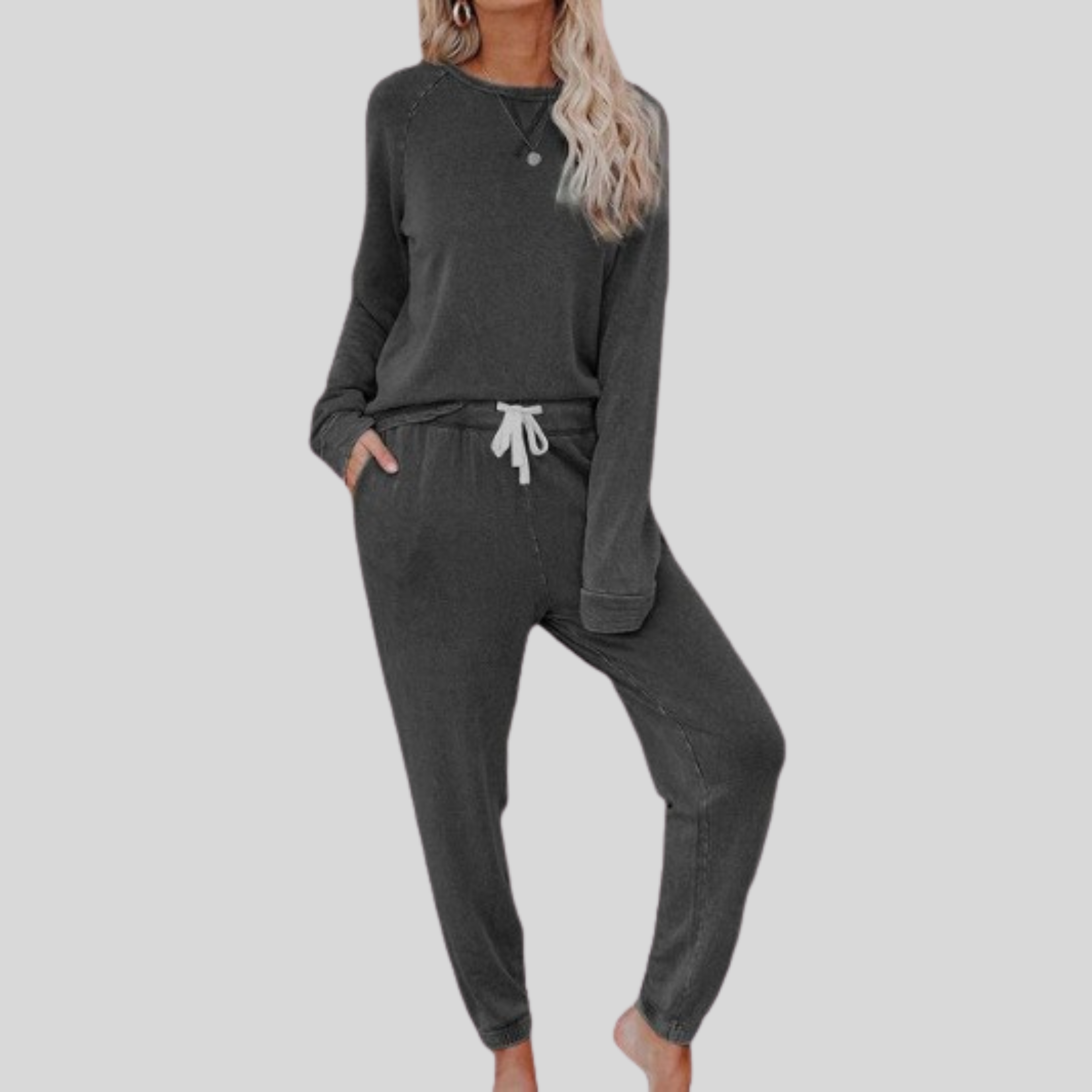 JOCELYN - Casual Long Sleeve and Sweatpants Set