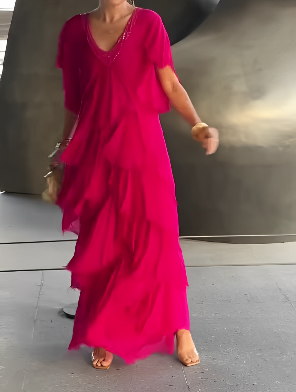 LYNETTE - Elegant Flowing Long Dress