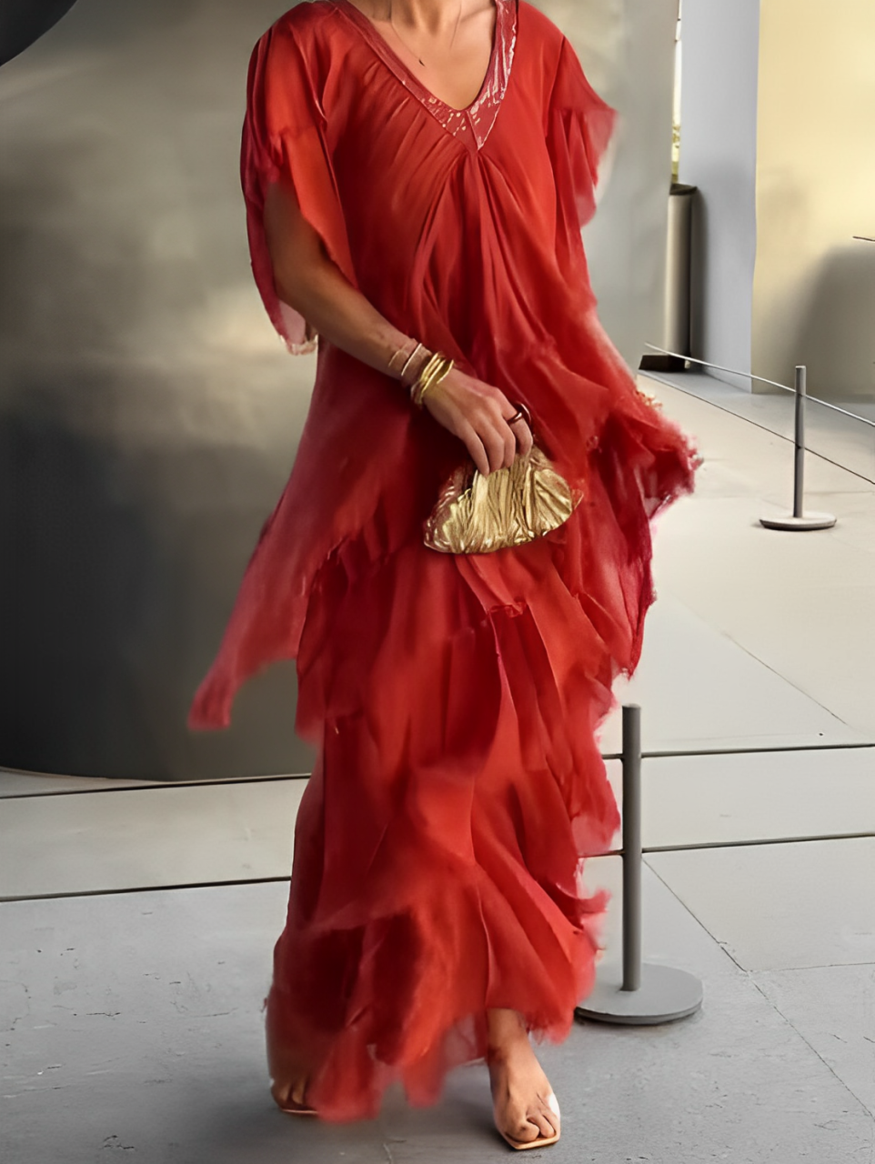 LYNETTE - Elegant Flowing Long Dress