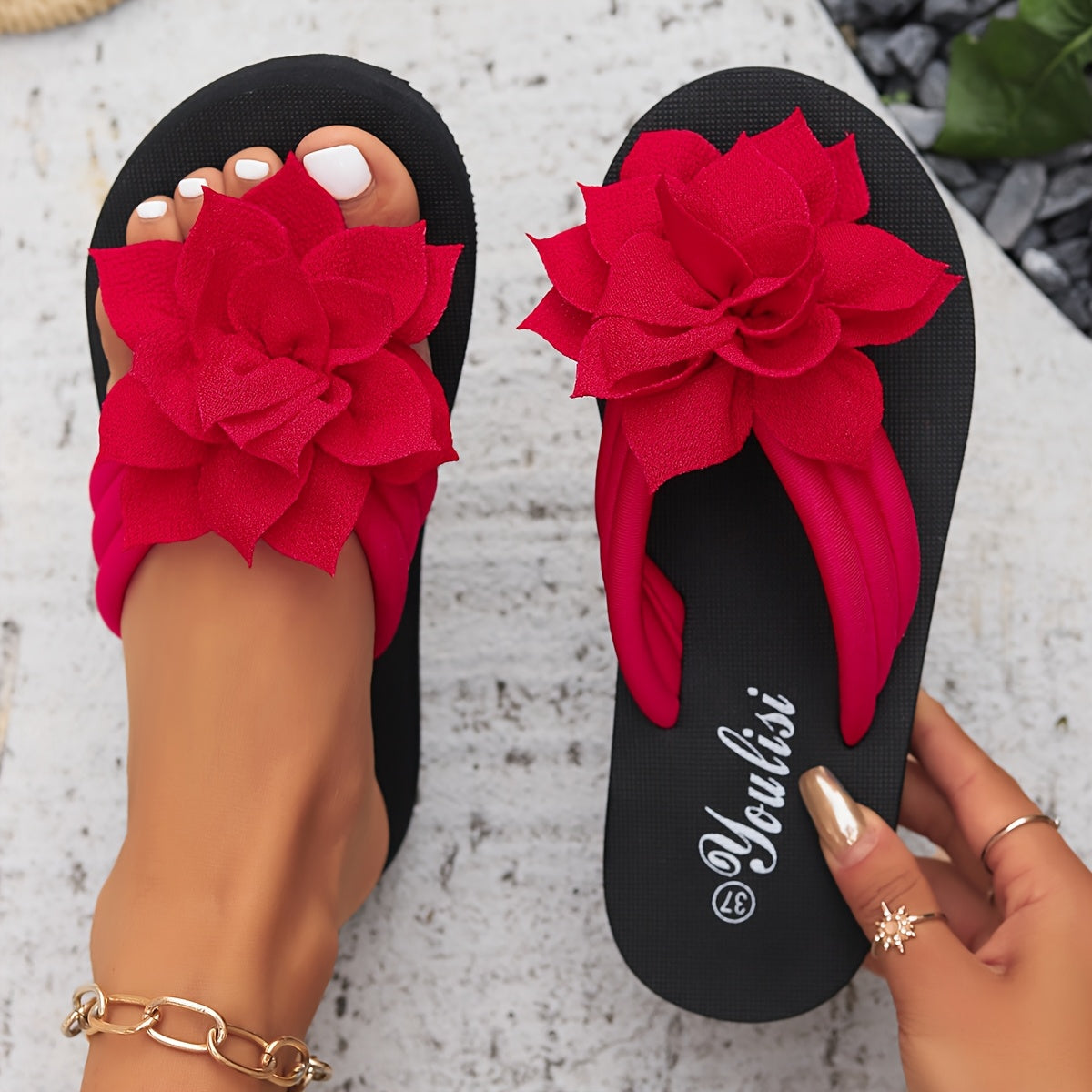 Blossom Petal Flip-Flops