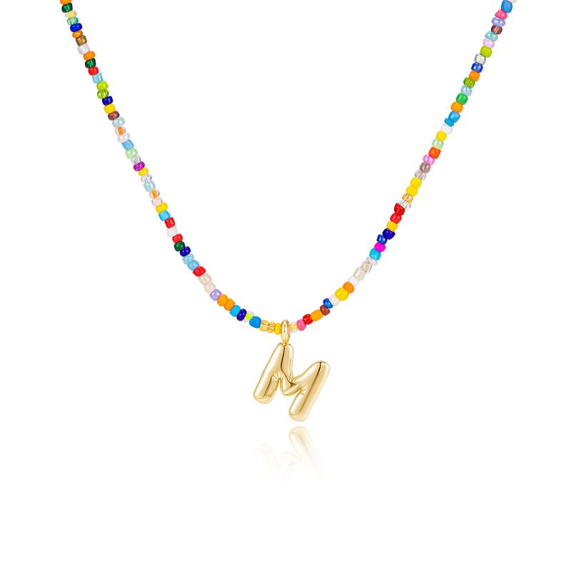 MACY - Colorful Bubble Letter Necklace