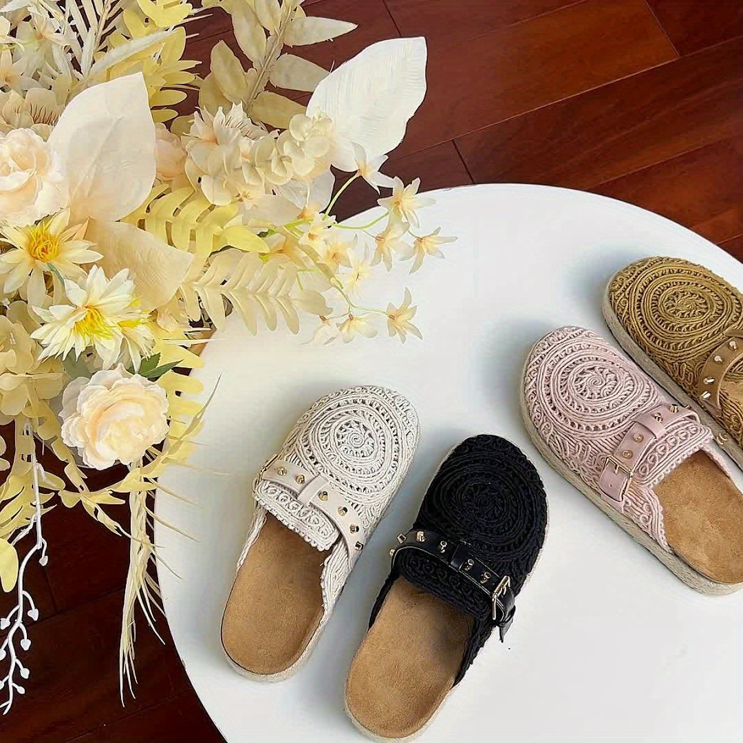 Solene Boho Crochet Mules