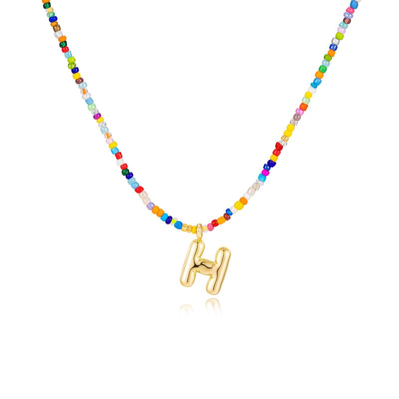 MACY - Colorful Bubble Letter Necklace
