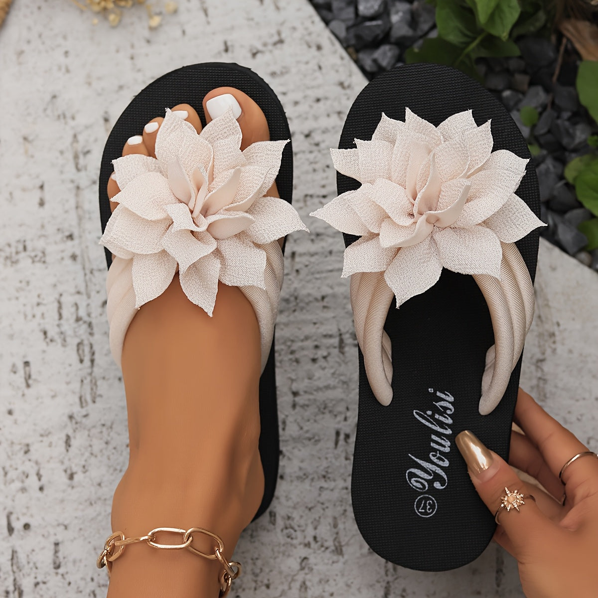 Blossom Petal Flip-Flops