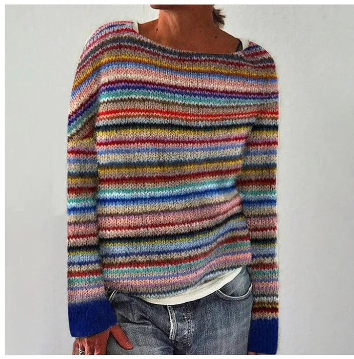 SINEAD - Cosy Yoke Knit Sweater