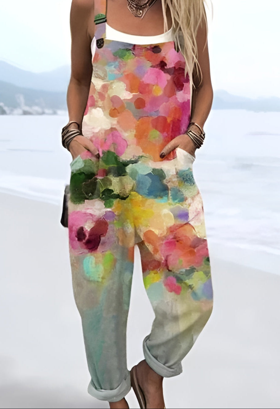 Ingeborg | Watercolor Flower Overalls