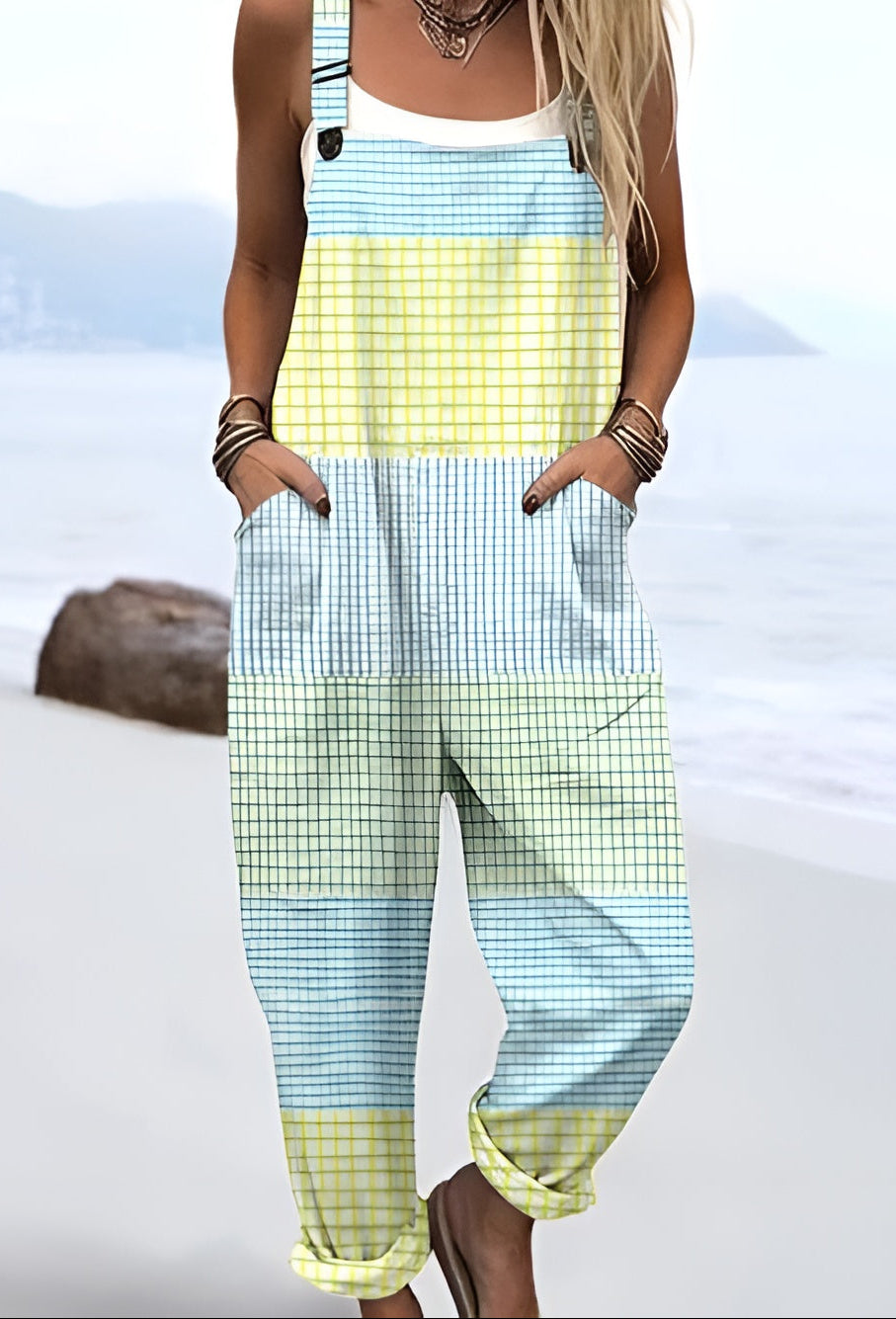 Tilde | Pastel Checkered Overalls