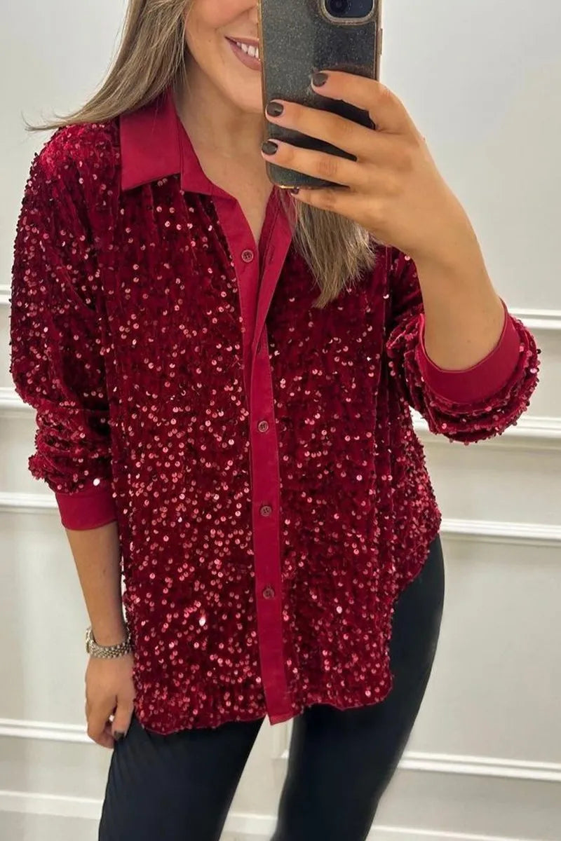CIARA - Shimmer Sequin Shirt