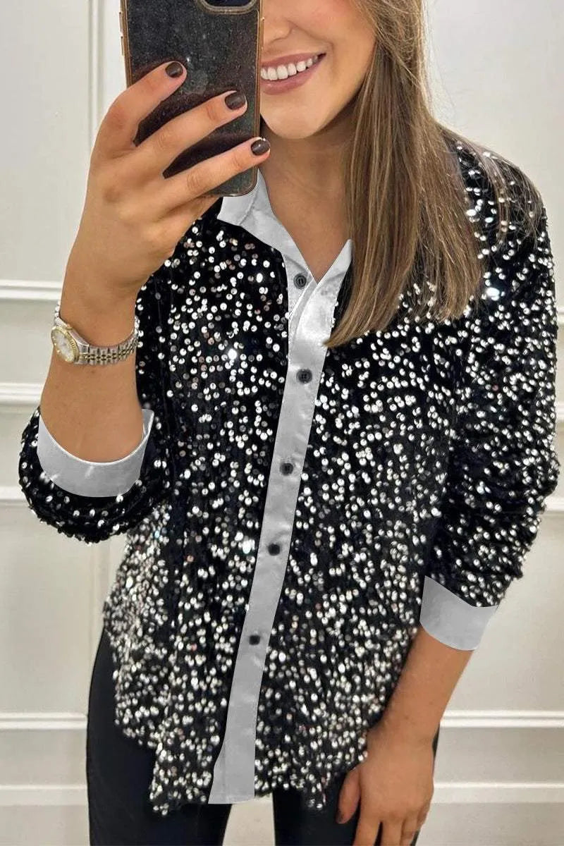 CIARA - Shimmer Sequin Shirt