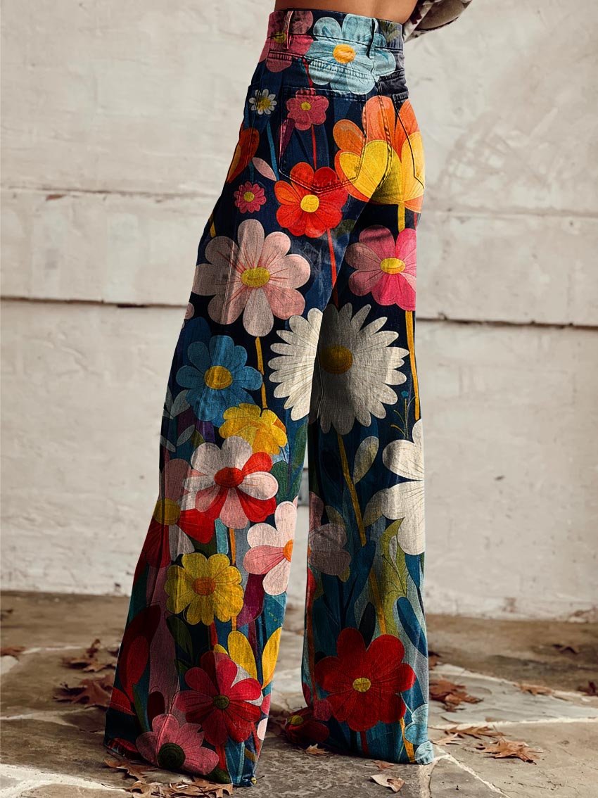 AMELIA | Flared Floral Pants