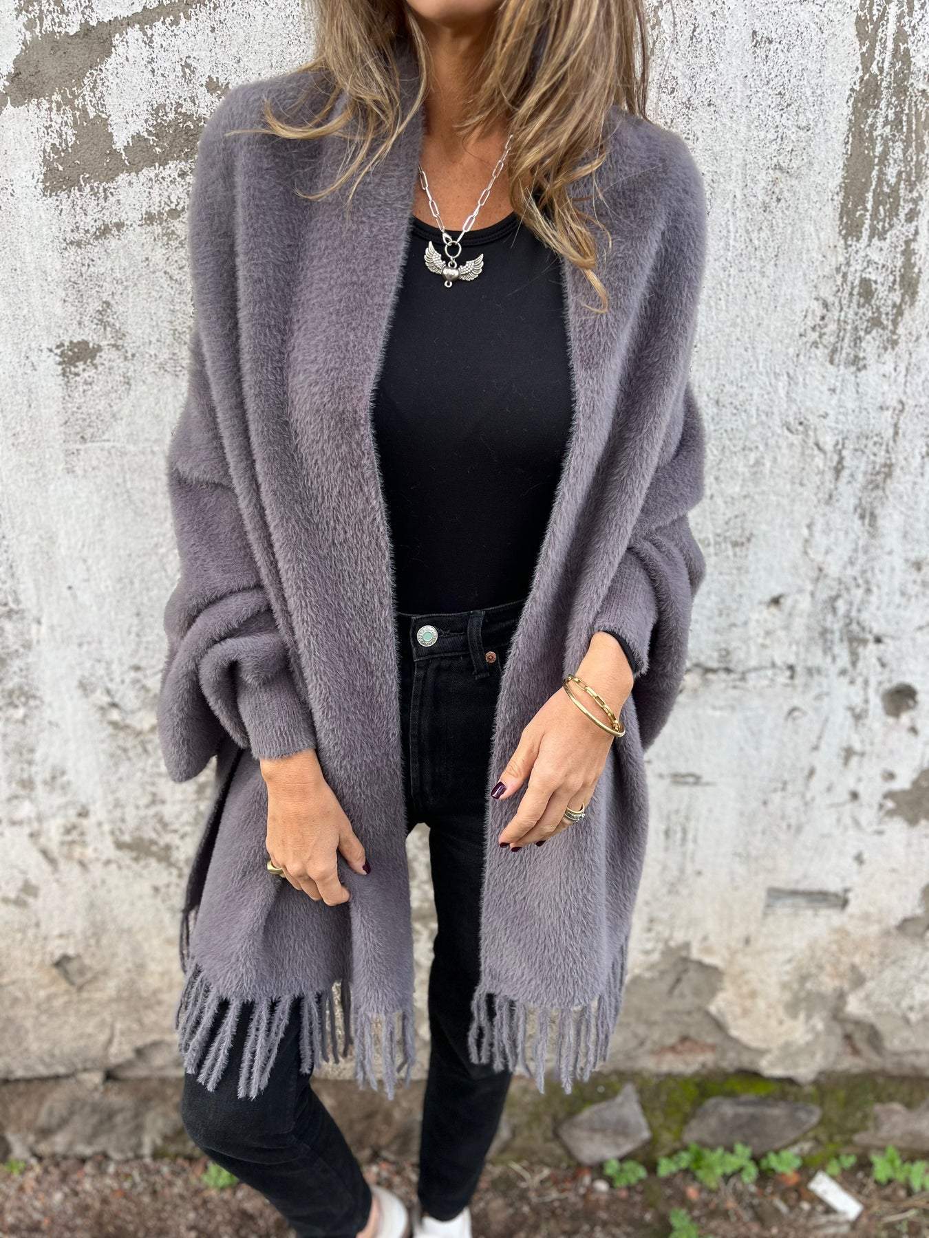 AOIBHE - Elegant Drape Cardigan