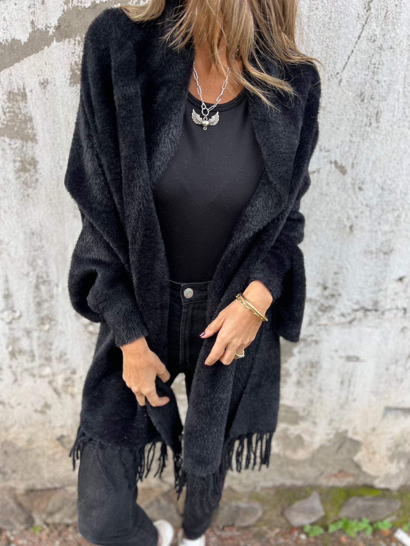 AOIBHE - Elegant Drape Cardigan