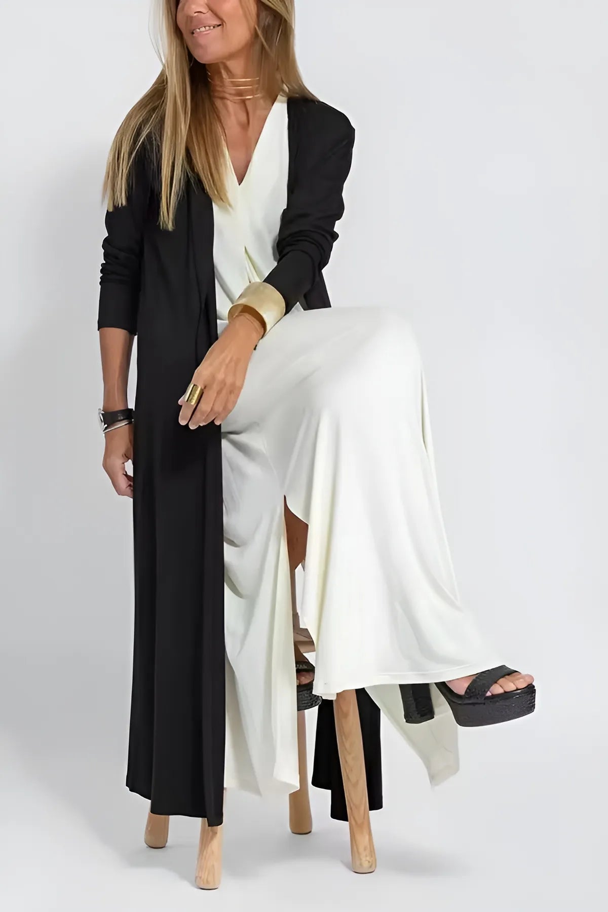 CLARA -Stylish Maxi Dress with Free Cardigan