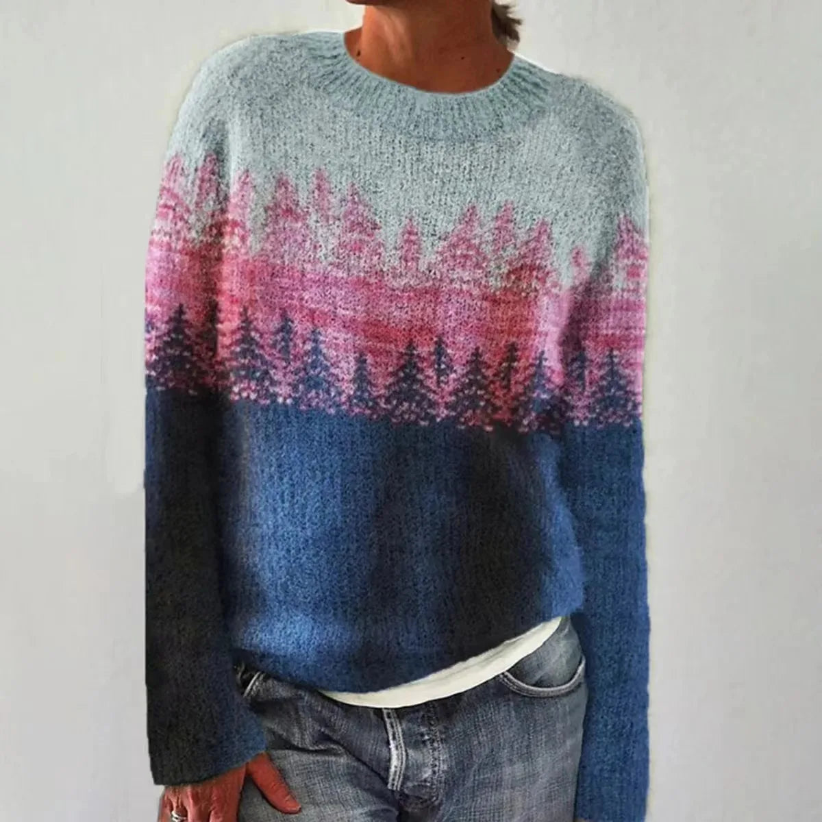 SINEAD - Cosy Yoke Knit Sweater